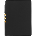 Ежедневник Flexpen Black, недатированный, черный с желтым для нанесения логотипа