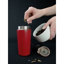 Термостакан с ситечком No Leak Infuser, красный для нанесения логотипа