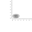Шильдик металлический Alfa Oval, серебристый для нанесения логотипа