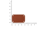 Лейбл Eta Nubuck, S, коричневый для нанесения логотипа