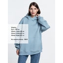 Худи Kulonga Oversize, серо-голубое, размер ХS/S для нанесения логотипа