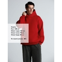 Худи Kulonga Oversize, красное, размер 3XL/4XL для нанесения логотипа