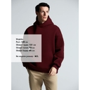 Худи Kulonga Oversize, бордовое, размер 3XL/4XL для нанесения логотипа