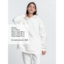 Худи Kulonga Oversize, молочно-белое, размер XS/S для нанесения логотипа