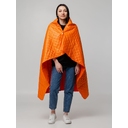 Плед-пончо для пикника SnapCoat, оранжевый для нанесения логотипа