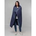 Плед-пончо для пикника SnapCoat, синий для нанесения логотипа