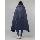 Плед-пончо для пикника SnapCoat, синий для нанесения логотипа