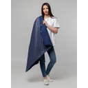 Плед-пончо для пикника SnapCoat, синий для нанесения логотипа