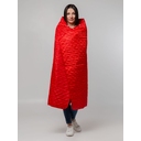 Плед-пончо для пикника SnapCoat, красный для нанесения логотипа
