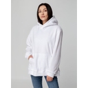 Худи флисовое унисекс Manakin, белое, размер XS/S для нанесения логотипа