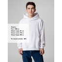 Худи флисовое унисекс Manakin, белое, размер XS/S для нанесения логотипа