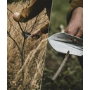 Многофункциональная ручная лопата Hike and Dig, серебристая для нанесения логотипа