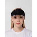 Козырек Active, черный с белым кантом для нанесения логотипа