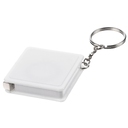 Брелок с рулеткой Square, ver.2, белый для нанесения логотипа