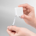 Брелок с рулеткой Square, ver.2, белый для нанесения логотипа