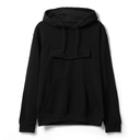 Худи унисекс с карманом на груди Chest Pocket, черное, размер XS/S для нанесения логотипа