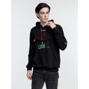 Худи унисекс с карманом на груди Chest Pocket, черное, размер XS/S для нанесения логотипа