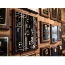 Плакетка Plaque, большая, венге с серебристой пластиной для нанесения логотипа