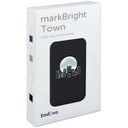 Аккумулятор с подсветкой markBright Town, 5000 мАч, черный для нанесения логотипа