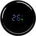 Смарт-бутылка с заменяемой батарейкой Long Therm Soft Touch, черная для нанесения логотипа