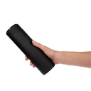 Смарт-бутылка с заменяемой батарейкой Long Therm Soft Touch, черная для нанесения логотипа
