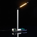 Настольная лампа с беспроводной зарядкой Power Light, черная для нанесения логотипа