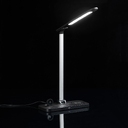 Настольная лампа с беспроводной зарядкой Power Light, черная для нанесения логотипа
