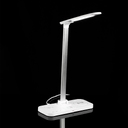 Настольная лампа с беспроводной зарядкой Power Light, белая для нанесения логотипа