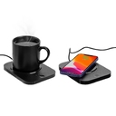 Кружка с подогревом и беспроводной зарядкой dualBase plus, черная для нанесения логотипа