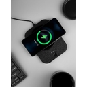 Кружка с подогревом и беспроводной зарядкой dualBase plus, черная для нанесения логотипа