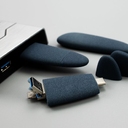 Флешка Pebble Universal, USB 3.0, серо-синяя, 32 Гб для нанесения логотипа