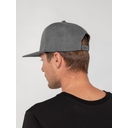 Бейсболка Snapback с прямым козырьком, серая для нанесения логотипа