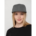 Бейсболка Snapback с прямым козырьком, серая для нанесения логотипа