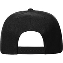 Бейсболка Snapback с прямым козырьком, черная для нанесения логотипа
