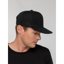 Бейсболка Snapback с прямым козырьком, черная для нанесения логотипа
