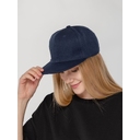 Бейсболка Snapback с прямым козырьком, темно-синяя для нанесения логотипа
