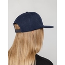 Бейсболка Snapback с прямым козырьком, темно-синяя для нанесения логотипа
