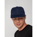 Бейсболка Snapback с прямым козырьком, темно-синяя для нанесения логотипа
