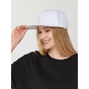 Бейсболка Snapback с прямым козырьком, белая для нанесения логотипа