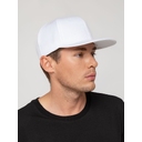 Бейсболка Snapback с прямым козырьком, белая для нанесения логотипа