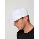 Бейсболка Snapback с прямым козырьком, белая для нанесения логотипа