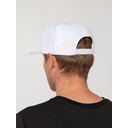 Бейсболка Snapback с прямым козырьком, белая для нанесения логотипа