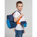 Поясная сумка детская Kiddo, синяя с голубым для нанесения логотипа