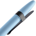 Ручка шариковая Prodir DS5 TSM Metal Clip, голубая с серым для нанесения логотипа