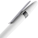 Ручка шариковая Prodir DS5 TSM Metal Clip, белая с серым для нанесения логотипа