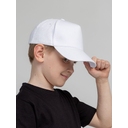 Бейсболка детская Standard Kids, белая для нанесения логотипа