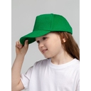 Бейсболка детская Standard Kids, зеленая для нанесения логотипа