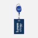 Ретрактор Access New с карабином, синий для нанесения логотипа