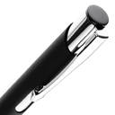 Ручка шариковая Keskus Soft Touch, черная для нанесения логотипа