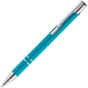 Ручка шариковая Keskus Soft Touch, бирюзовая для нанесения логотипа
